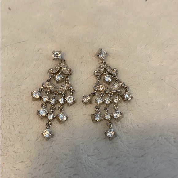 CZ & sterling silver necklace and earring set - Picture 3 of 6